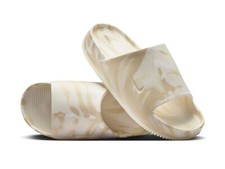 Nike Calm SE Slides Sandals Slippers Marble Phantom Beige Tan Size 6 FV5643-001