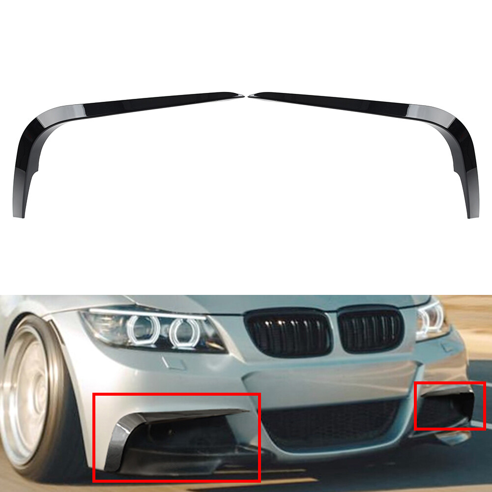 Front Bumper Fog Light Splitter Lip Spoiler Guard Cover For BMW 3 Series E90 E91