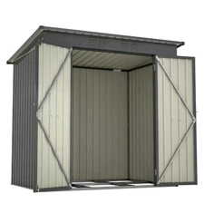 6x4 FT Outdoor Storage Shed All Weather Tool Shed with Hinged Door for Backyard
