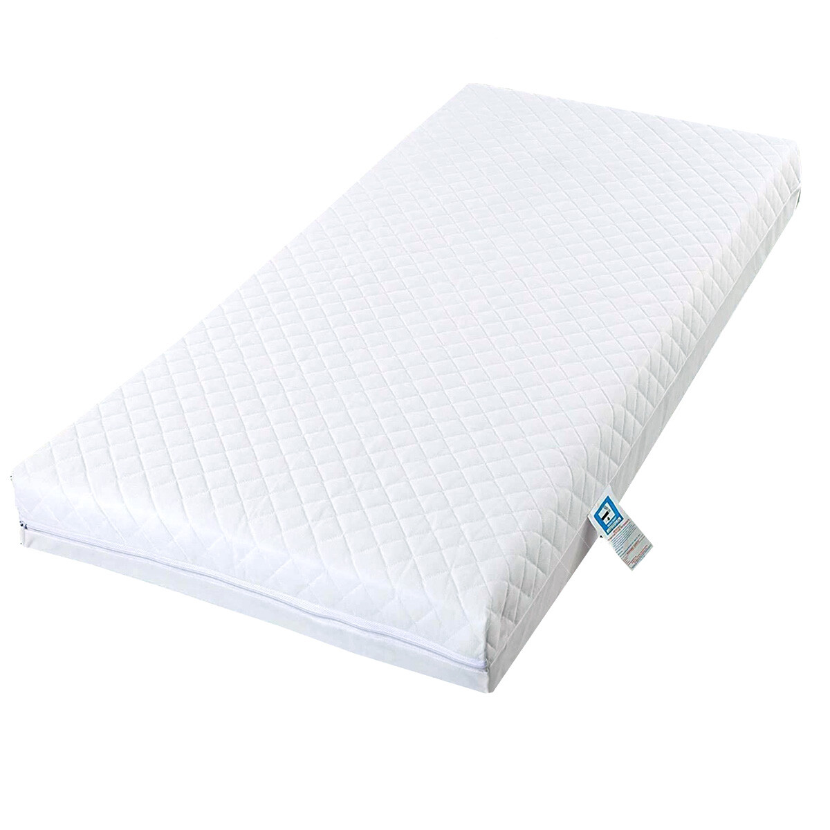 Baby Bed Cot Bed Breathable Quilted Zipped Cover Baby Foam Mattress All