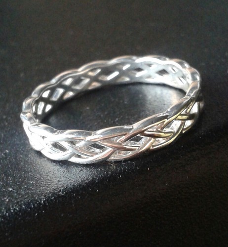 Vintage Ring in Flechtoptik Sammelring 925 Silber unisex neu