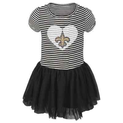 New Orleans Saints NFL Toddler Girl Sequin Tutu Dress, Size 2T - New With Tag