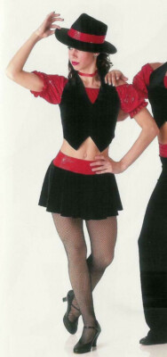 Adult XL Tango Jazz Tap Dance Costume Swing Salsa Spanish SKIRT VERSION