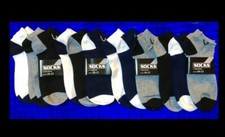 12 pairs socks UNISEX ankle 80 COTTON Size 10-13,Foot Length 8.5 -10.5 ,4 Color