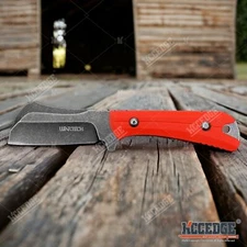 7.5" Outdoor Camping Survival Cleaver Rescue Fixed Blade Tactical Knife Sharp