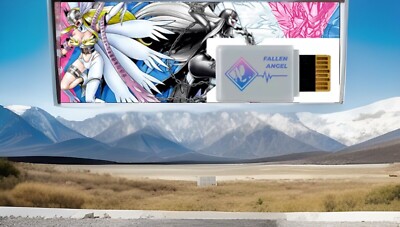 CUSTOM  DIM FALLEN ANGEL DIGIMON DIM Vital Bracelet/VITAL HERO  Dim Card