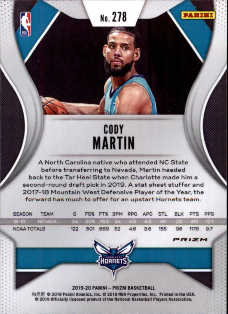 2019-20 Panini Prizm Prizms Green #278 Cody Martin - NM-MT | eBay