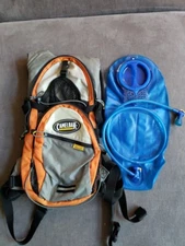 CAMELBAK M.U.L.E. Hydration Backpack 2.0 Liter 70 oz Reservoir Orange Grey MULE