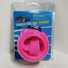 Rod Slick Pink Tangle Free Braided Spinning Fishing Pole Cover Sleeve Protector