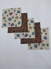 32 5" Quilting Fabric Squares Pre Cut Quilting Charm Pack Playful Leaves