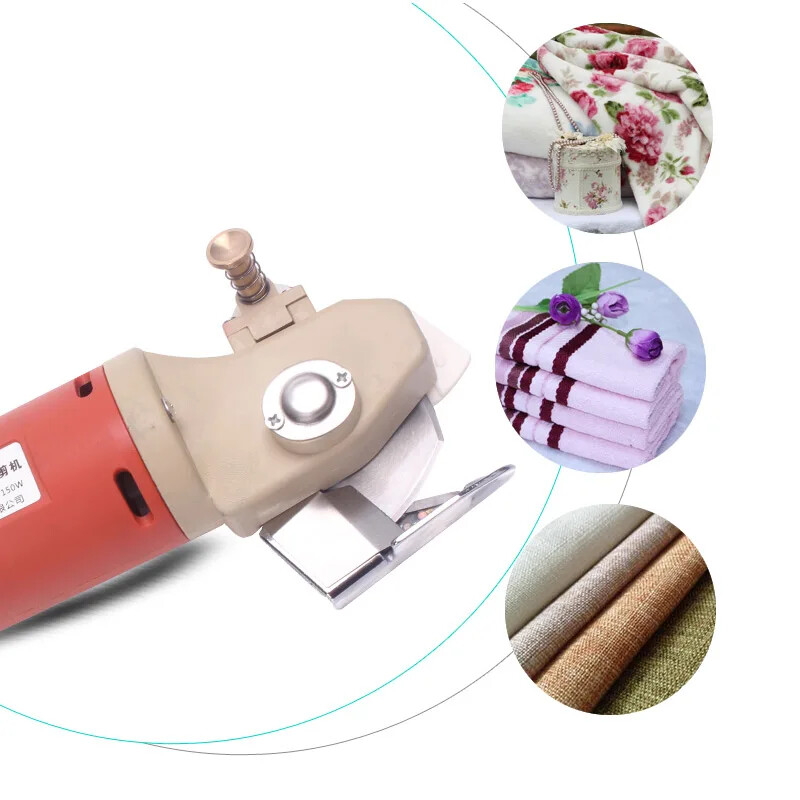 Electric Handheld Fabric Cutter with Circular Blades for Cloth  -image