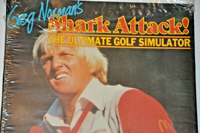 Greg Norman's Shark Attack! Ultimate Golf Simulator Virgin 1990 Vintage BIG BOX