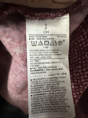 Old Navy Red Tweed Fleece Lined Jacket Peacoat Pea Coat Women's Small - Picture 8 of 8