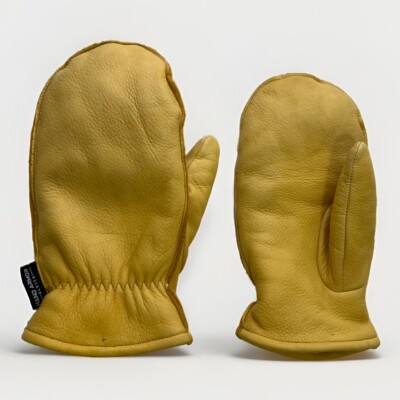 Hand Armor Lined Deerskin Leather Mittens Extra Large Genuine Premium Workwear