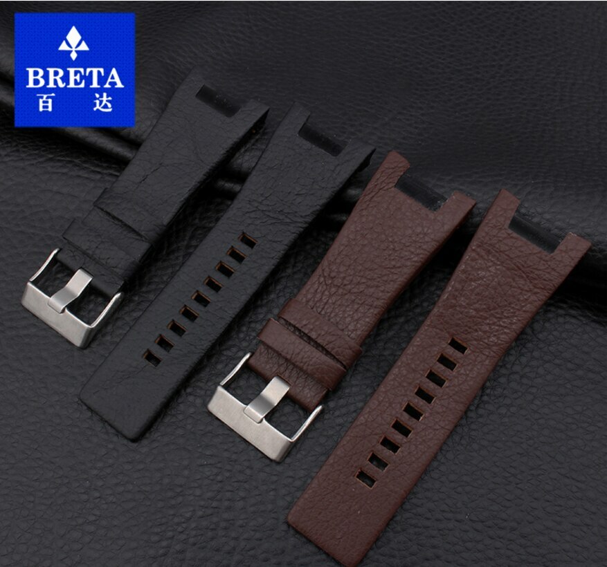 Unique High Quality Leather 28 mm Watch Strap DZ7125_K0021756 main image 0