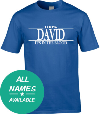 Nachname Herren T-Shirt 100% alle beliebig Geschenk Name Familie Geburtstag Wiedersehen individuell