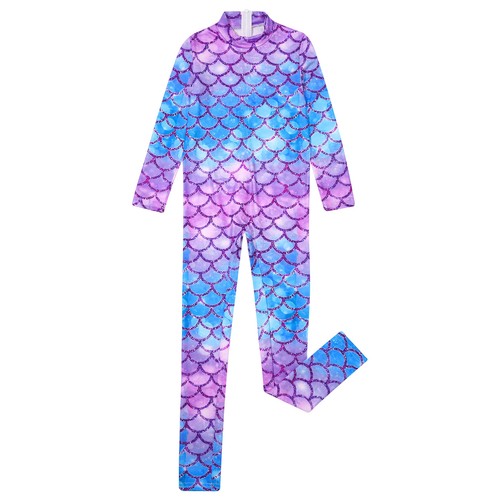 Kids Girls Mermaid Cosplay Costume Unitard Role Play Bodysuit Athletic Workout - Picture 64 of 72