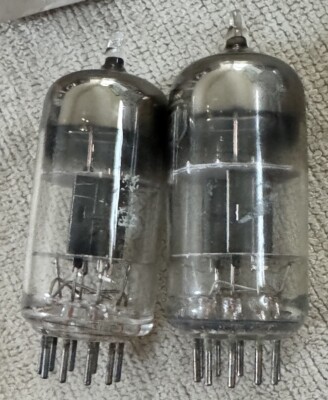Match PAIR Tungsol 12AT7 BLACKPLATES Square D Getters Premium Audio TUBES