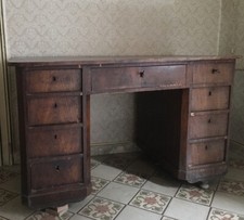 Scrittoio scrivania antica stile classico fine '800 tavolo da ufficio in legno