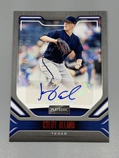 Kolby Allard 2020 Panini Chronicles ⚾️ Playbook /50 Red Auto PA-KA Texas Rangers