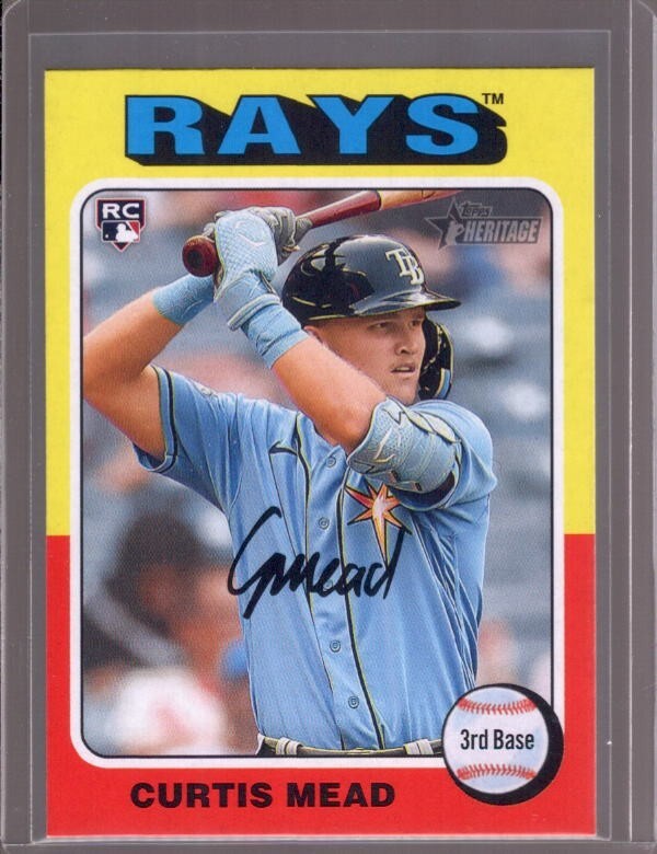 CURTIS MEAD 2024 Topps Heritage #176 Photo Image Variation Rookie SP RC