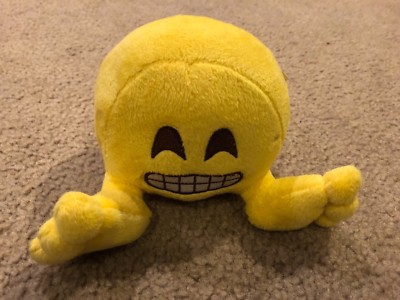 Plushiez Fun 2 Play Toy Emoji Version 1.0 Plush 5'' Grinning Yellow NEW 