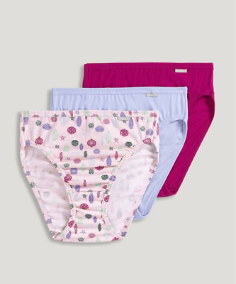 Women's 3-Pack Jockey French Cut Fuchsia/Pink/Blue Cotton Comfort Underwear