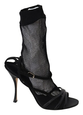 DOLCE & GABBANA Schuhe schwarz Wildleder kurze Stiefel Sandalen Gr. EU39,5 / ...