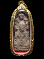 Terracotta Buddha Phra Kru Na Dune, Pim Nak Prok Thai Amulet