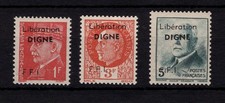 Libération Digne Alpes Mayer N° 8 + 10 / 12 ( les 2 signés Mayer) N** cote 320€