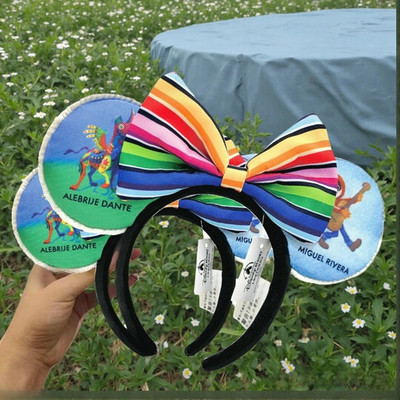 2PCS Disney Parks Coco Miguel Rivera Alebrije Dante Minnie Mouse Ears Headband