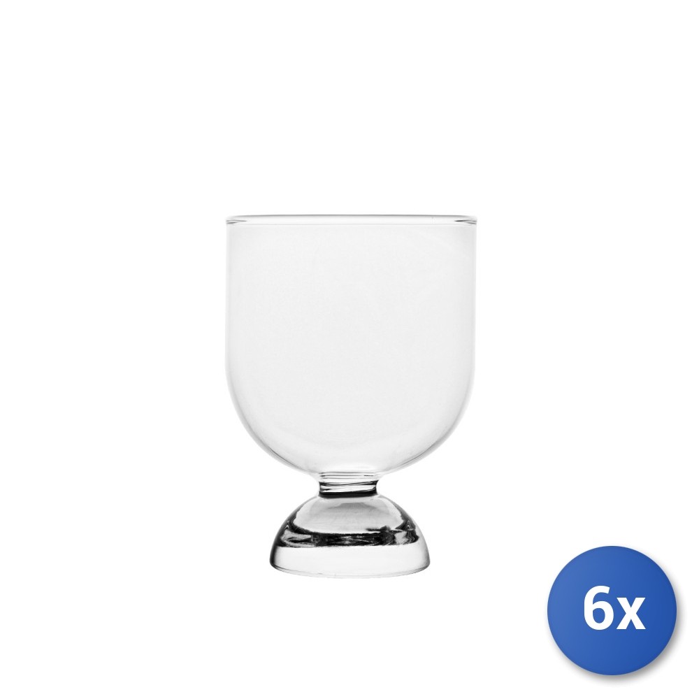 6x H&H Chalice in transparent borosilicate glass cc 260