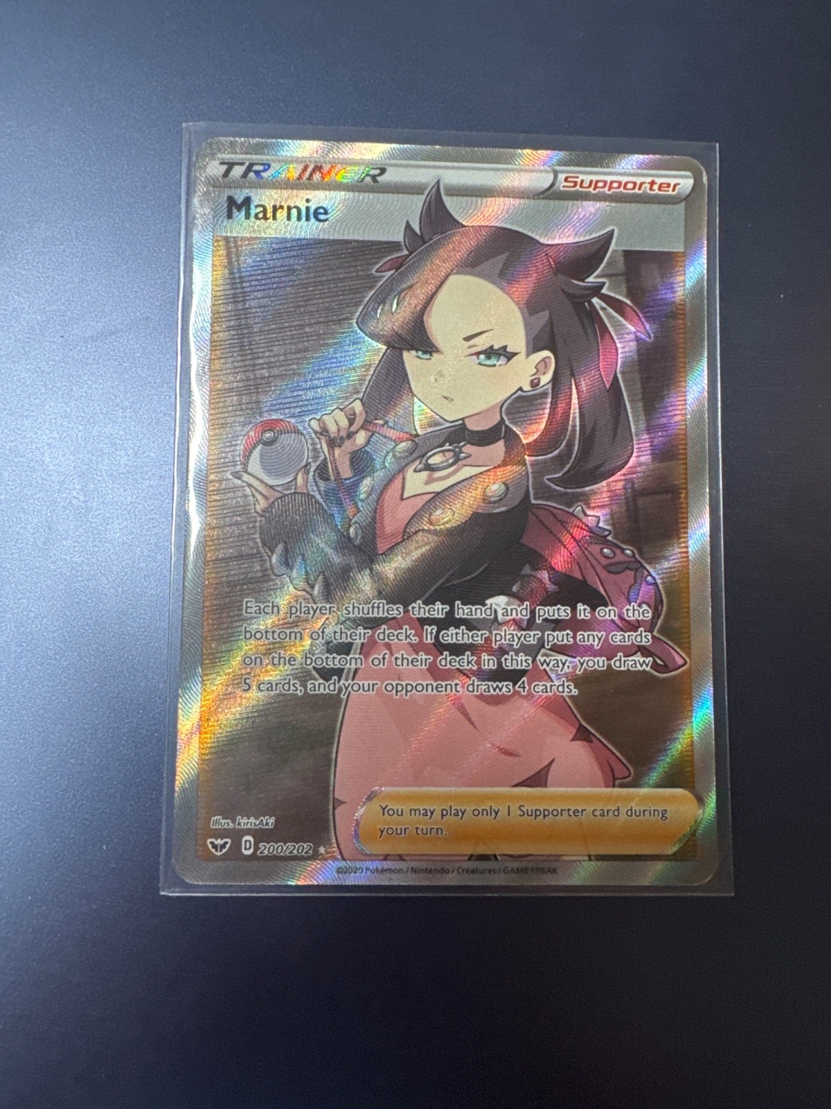 Marnie (Full art) 200/202, Sword and shield Ultra Rare Pokémon card, LP