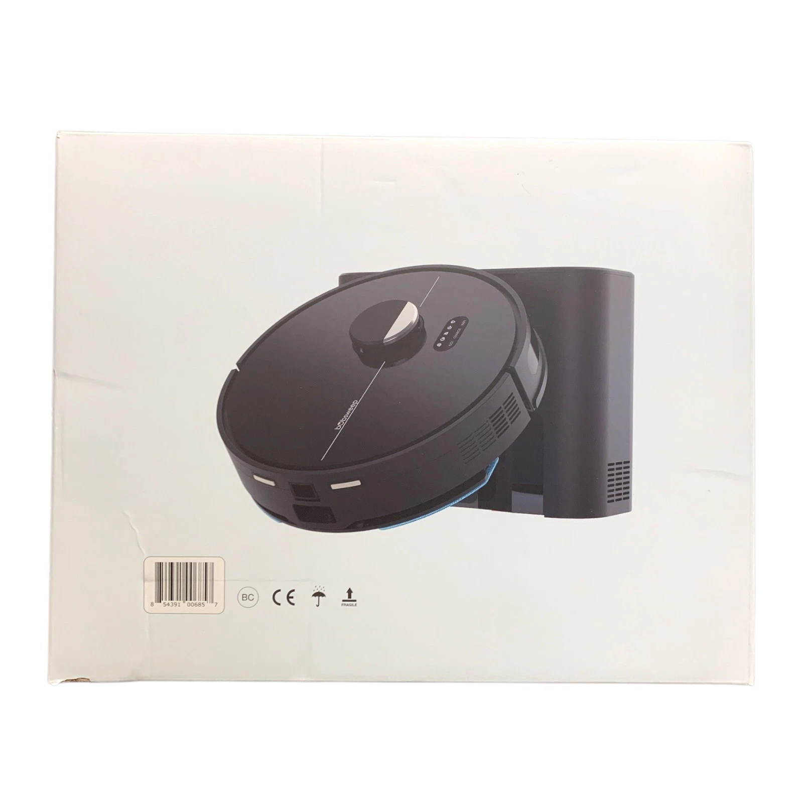 bObsweep - Dustin Wi-Fi Connected Self-Emptying Robot Vacuum and Mop - Black