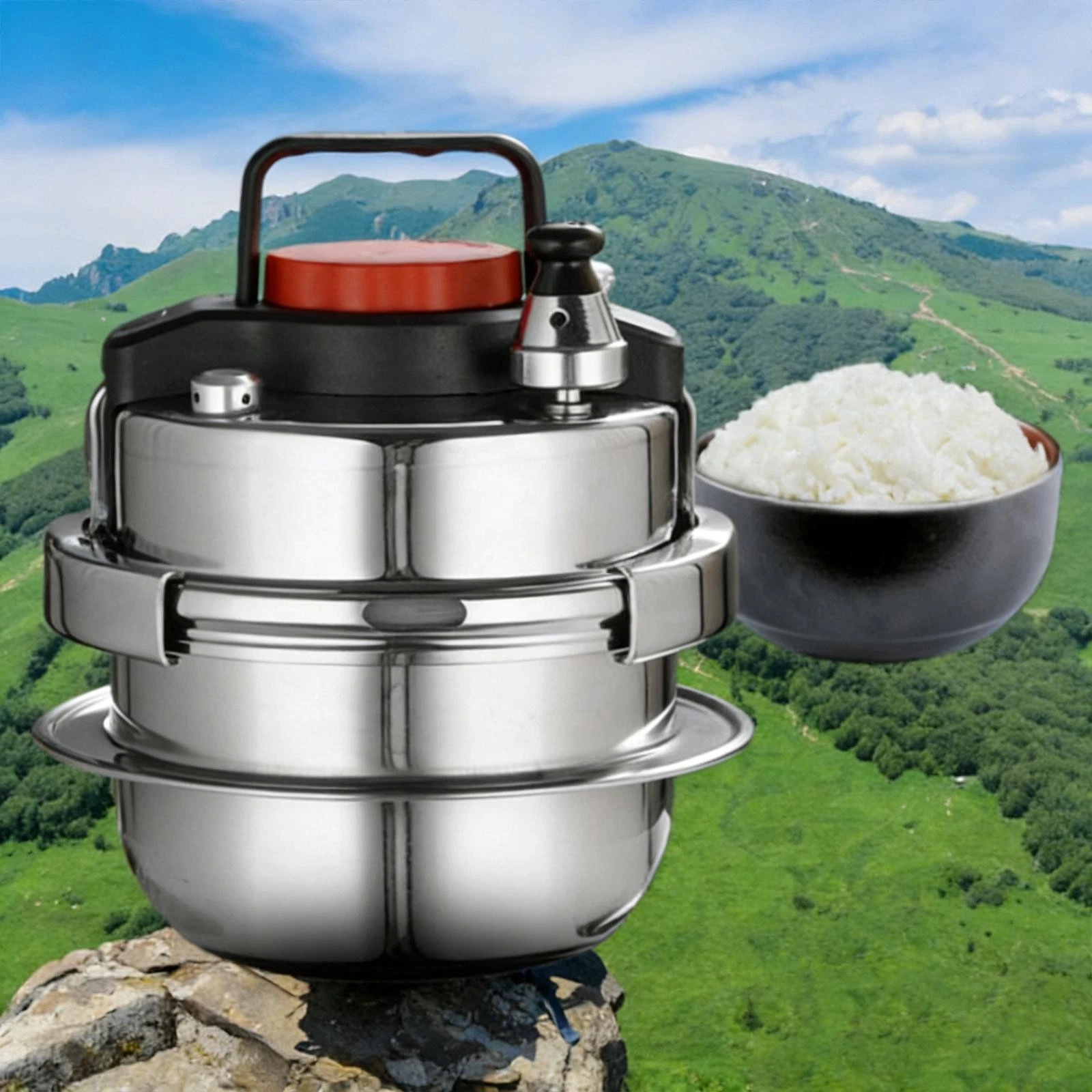 Pressure Cooker Cookware Multifunctional 1.4L Portable Gadget Stainless Steel
Opens in a new window