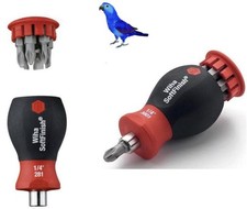 Wiha Stubby Magnetic Bit Holder Screwdriver 6 x 25mm Slot, Pozi Bits - 33746