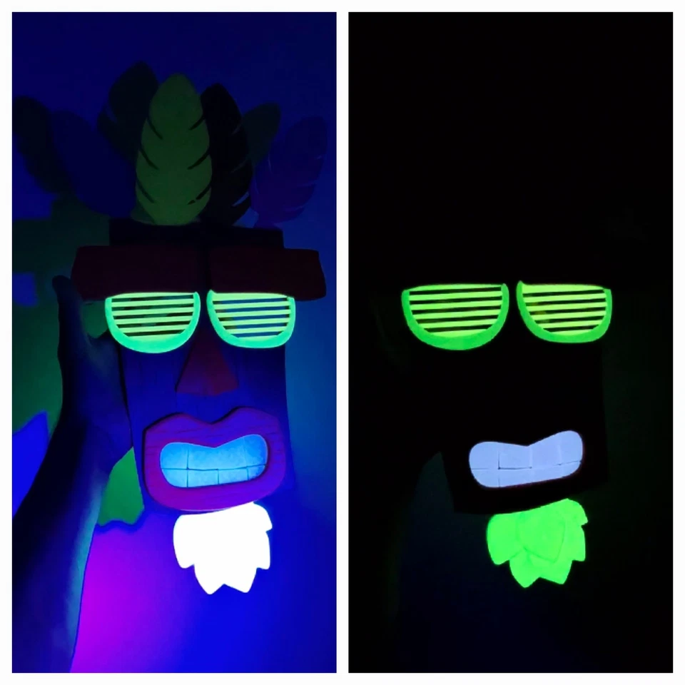 18-inch Aku Aku Crash-Inspired Guardian Mask – Wearable Wall Art (Ooga Booga!!!) - Image 2 of 4