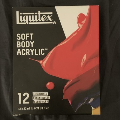 Liquitex Soft Body Acrylic Essentials 12-Color Multicolor Paint Set 22ml