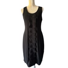 Calvin Klein Black Womens Sleeveless Sheath Dress Cocktail Work Party Stretch 6