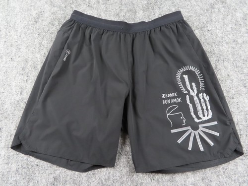 Roark Run Amok Shorts Herren Large schwarz 8" Slip gefüttert schnelltrocknend leicht Laufen