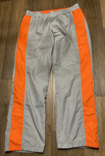 Womens Nike 227769 064 Vintage 2006 Track Grey Orange Pants Silver Tag Lined