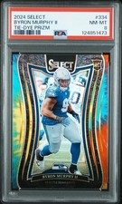 2024 Panini Select - Suite Level Byron Murphy II Tie-Dye Prizm /25 (RC) Psa 8