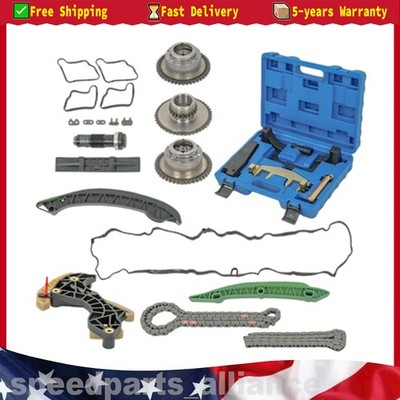 For 12-14 Mercedes Benz SLK250 C250 Timing Chain Pair VVT Gear Gasket Tool Set