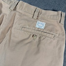 Vintage Polo Ralph Lauren Chino Shorts Mens 34 Tan Made in USA Flat Front Cotton