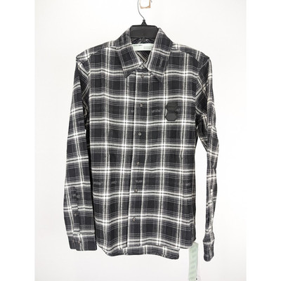 Off-White Stencil Flannel Check Shirt in Black BNWT S | eBay