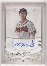 2019 Topps Definitive Collection Rookie 47/50 Kyle Wright #DRA-KWR Auto sc2