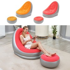 Inflatable Deluxe Lounger Ottoman Couch Gaming Chair Foot Stool Seat Air Chair