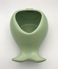 VINTAGE CELERY GREEN STONEWARE SMILEY FACE WHALE PLANTER 7" — photo 6