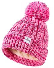 HAITHO Kids Toddler Winter Hat with Pom Pom, 2 Size 7-12 Years Multicolor-04