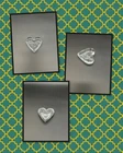 Vintage Blenko Clear Glass Heart Shaped Paperweight 3.5 inch